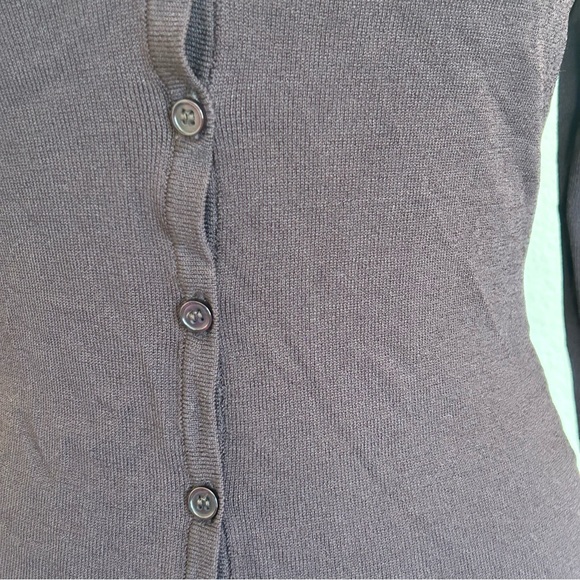 INC international concepts Brown Cardigan V Neck Button Up Sweater - Picture 5 of 16